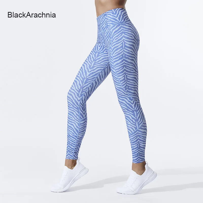 

Sexy Women Sports Yoga Leggings Blue Stripes Gym Leggings New Fashion Patchwork Sport Pants High Elastic Mujer Fitness Leggings