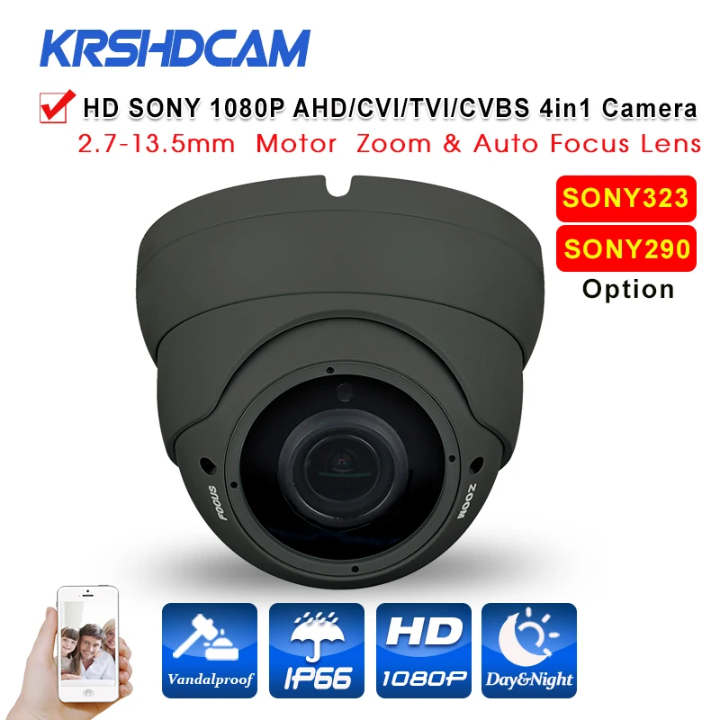 Krshdcam Full HD 1080 P AHD h Камера моторизованный зум объектив 2.7 мм 13.5 2.0mp