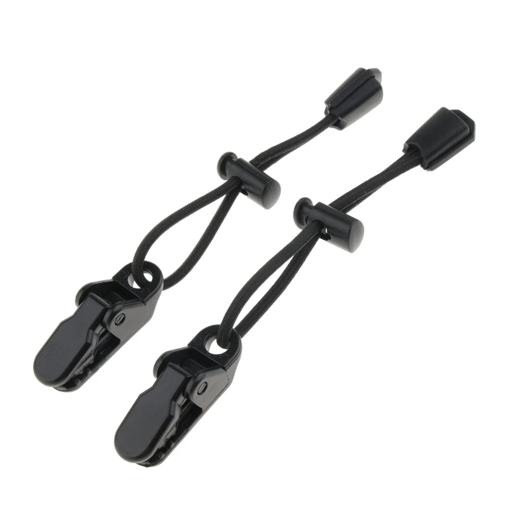 MagiDeal 2pcs/set Securing Fixing Hiking Stick Walking Pole Elastic Cord for Mountaineering Backpack Hiking Stick Holder
