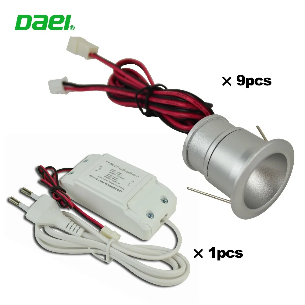 Freeshipping MINI 9pcs/set 900lm light mini led downlight led puck