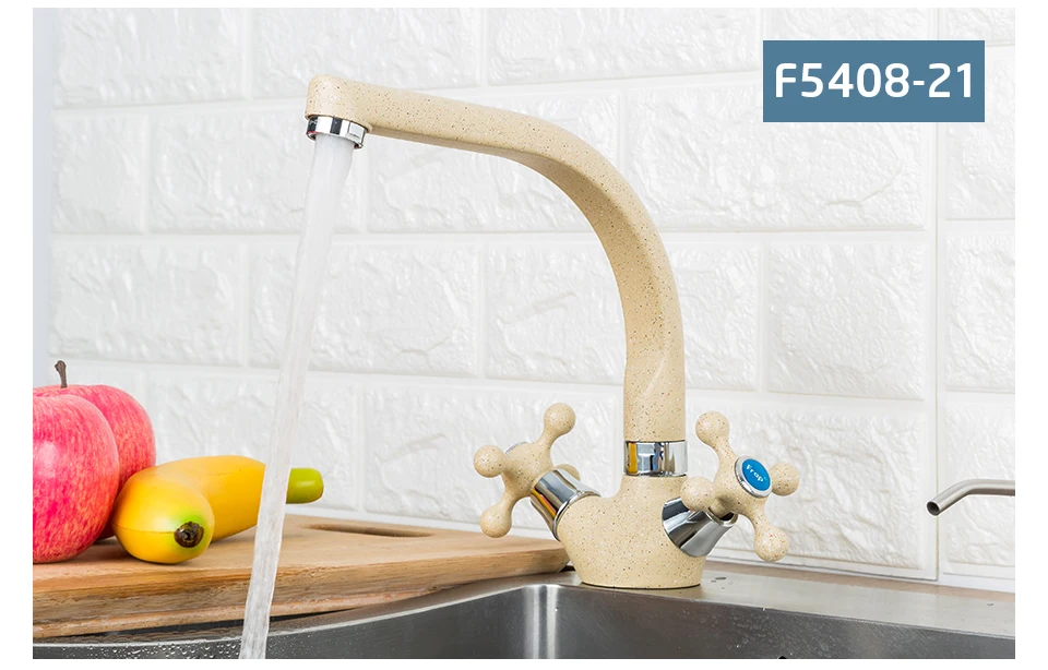 Frap Multicolor Spray Painting Kitchen basin Faucet Single hole Modern design two handle Cold and hot water tap F5408-7/8/10/21