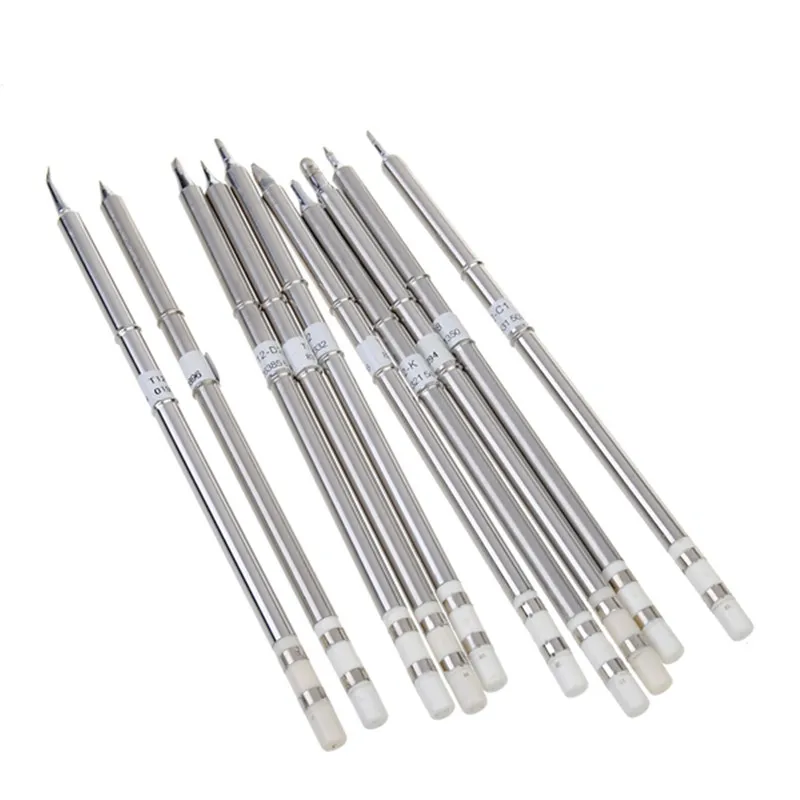 10pcs T12 Series Solder Iron Tips for Hakko Soldering Station FX-951 FX-952 New 10pcs T12 Series Solder Iron Tips for Hakko Soldering Station FX-951 FX-952 New