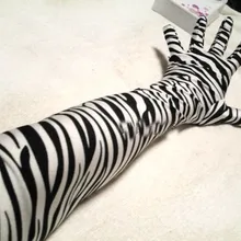 Детские перчатки в полоску с рисунком зебры, длинные перчатки для танцев, унисекс, студенческие варежки