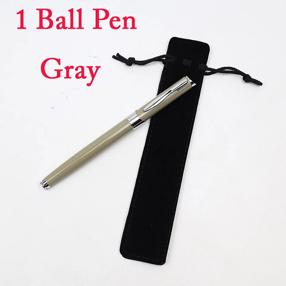 Высококачественная металлическая перьевая ручка Iraurita, обтекаемая Серебряная ручка с зажимом, роскошная чернильная ручка 0,5 мм, деловая ручка, офисные школьные принадлежности - Цвет: 1 Ball Pen- Gray