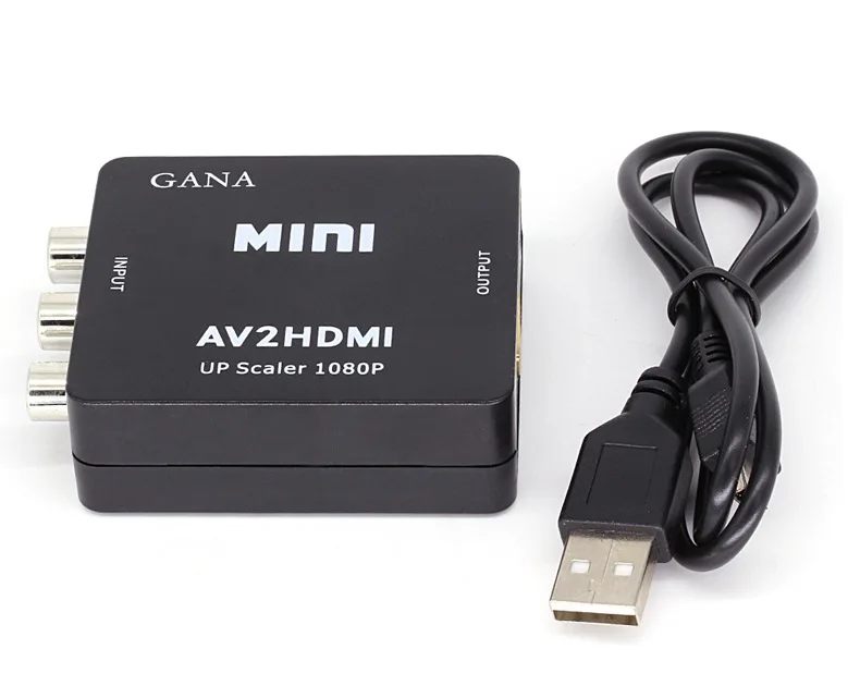 Компактный видео-конвертер коробка AV2HDMI RCA AV CVBS, HDMI адаптер для HD ТВ PS3 PS4 AV адаптер Делителя Частоты hd-конвертер Box HDMI RCA AV/ППО