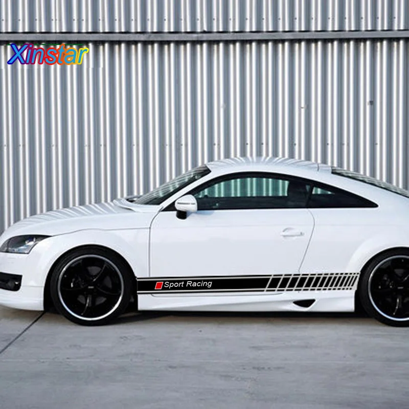 2 шт. наклейки на боковые кузова автомобиля для Audi sline A1 A3 A4 A5 A6 A6L A7 A8 S3 S6 Q3 Q5 Q7 TT S