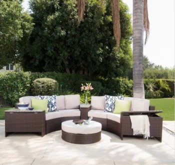 

Hot sale quality garden furniture patio rattan sofa small coffee sofa