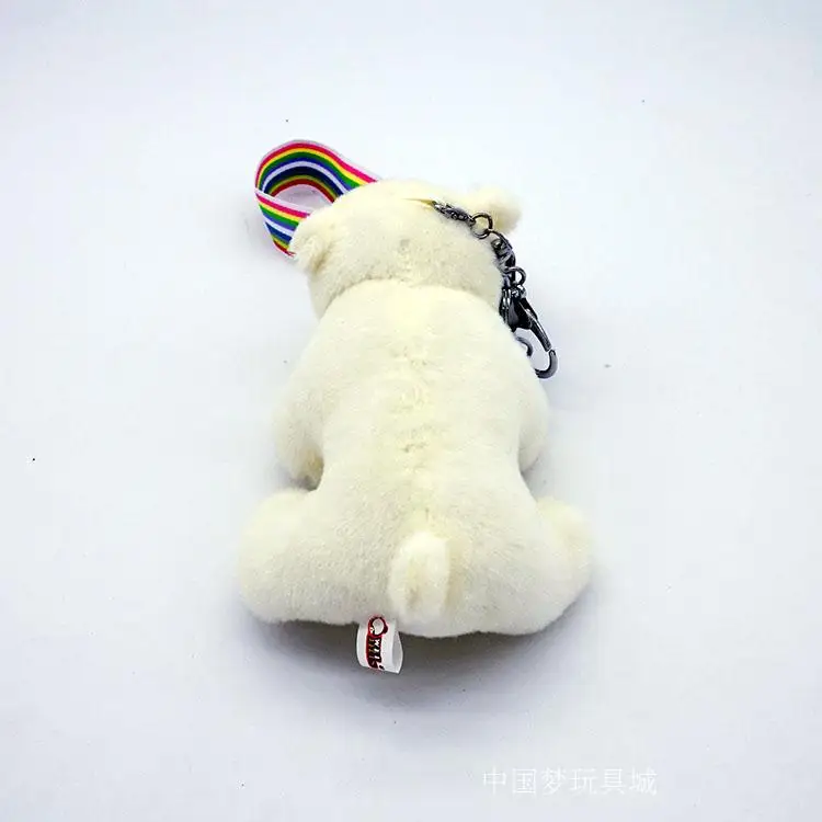 Белый полярный медведь куклы для брелков брелки милая сумка Шарм Аксессуар кулон Мини плюшевая мягкая игрушка ткань повязка на запястье брелок на подарок