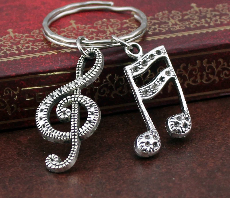 

Silver Music Note Treble Clef Keychains & Key Rings Key Chains Accessories For Women & Men Fashion Jewelry