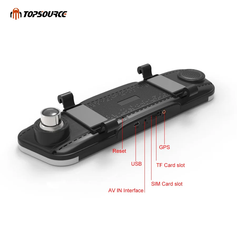 Автомобильный видеорегистратор TOPSOURCE с двумя объективами 3G/4G Android