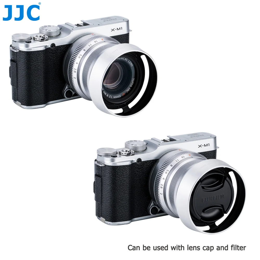 JJC байонетная круглая металлическая бленда 43 мм для объектива FUJINON XF35mm/25 мм F2 R WR заменяет LH-XF35-2