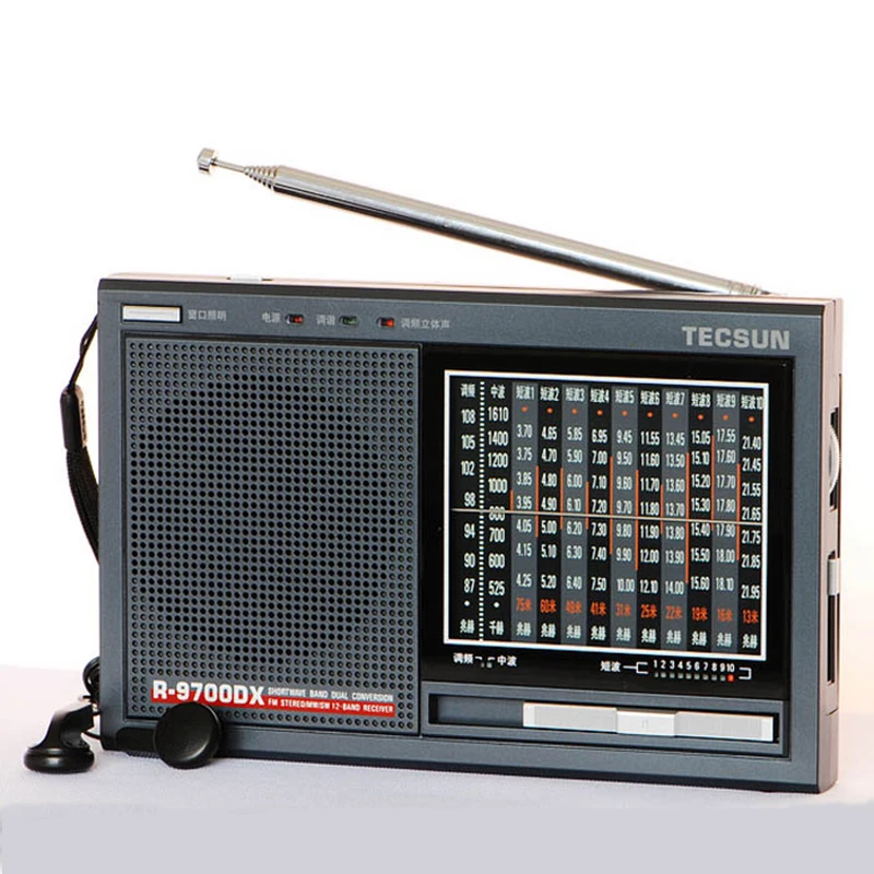 TECSUN R-9700DX Fm радио оригинальная гарантия SW/MW Высокая чувствительность World Band радиоприемник с динамиком портативное радио