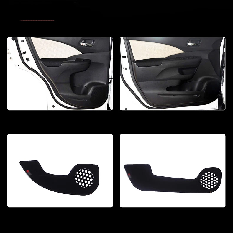 

4pcs Fabric Door Protection Mats Anti-kick Decorative Pads For Honda CRV Before 2013