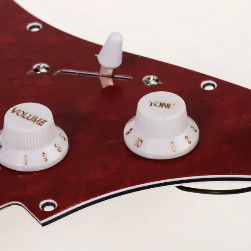 Загруженный Prewired Pickguard для электрогитары- красный