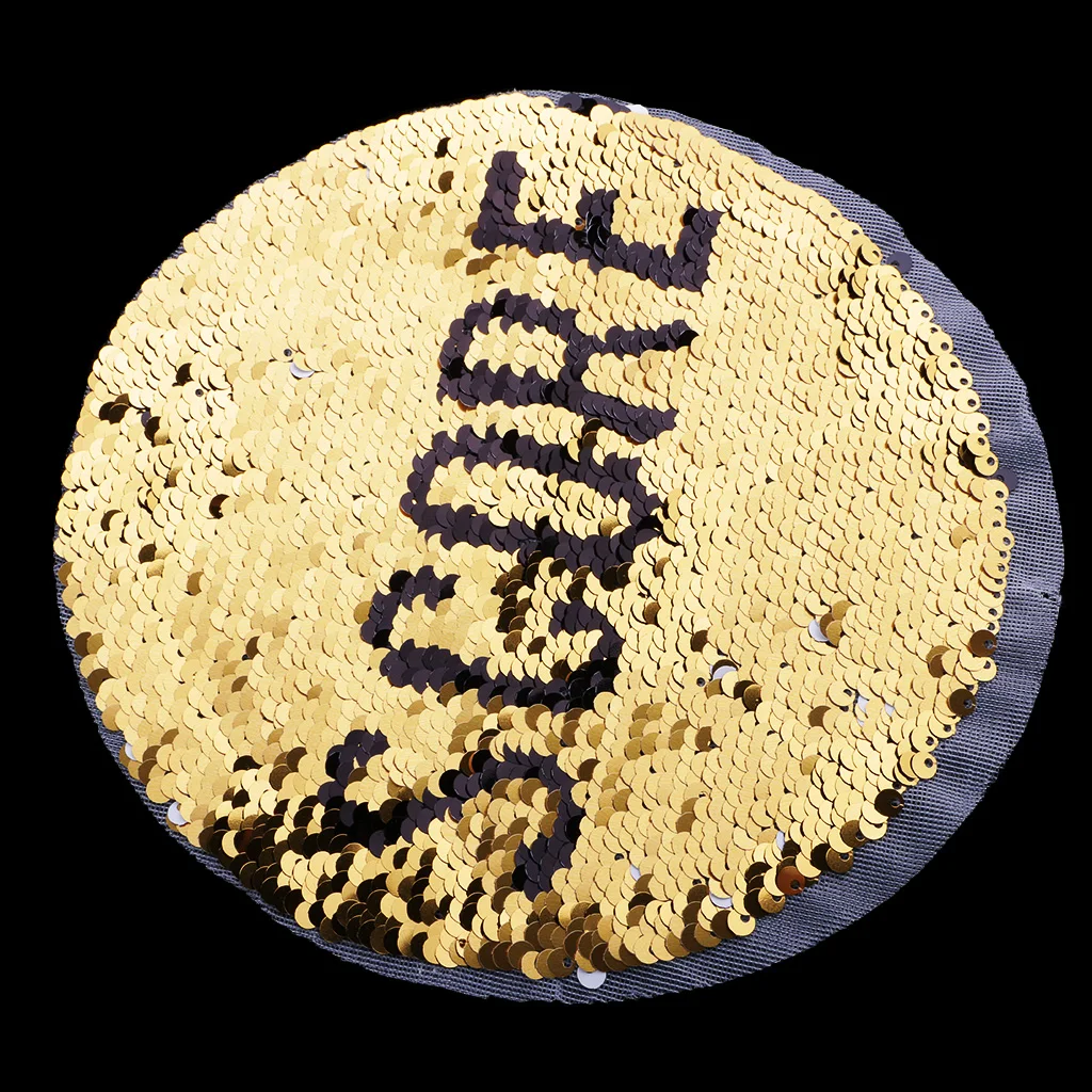 Reversible Football Sequins Patch Embroidery DIY Sew on Patches for Clothes T-shirt Jeans Clothing Bags