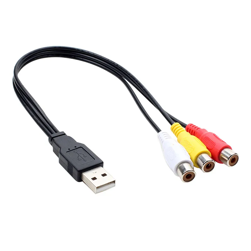 Высокоскоростной 3 5 мм штекер USB к RCA разъем адаптер аудио преобразователь видео AV
