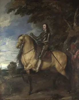 

wholesale painting # TOP art - Anthony van Dyck - Equestrian Portrait of Charles I oil painting-- 30 " FREE SHIPPING COST