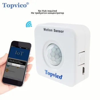 

Topvico WIFI Motion Sensor Mini PIR Movement Sensor Motion Detector Sensor Alarm Wireless Home House Security System