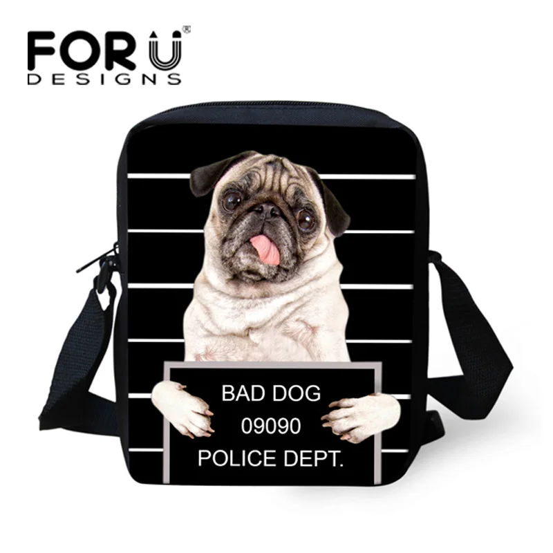2016 Женщины Сумка Животных Мопса Crossbody Сумки для Девочек Дамы Мини Путешествия Посланник Сумки На Ремне Сумки