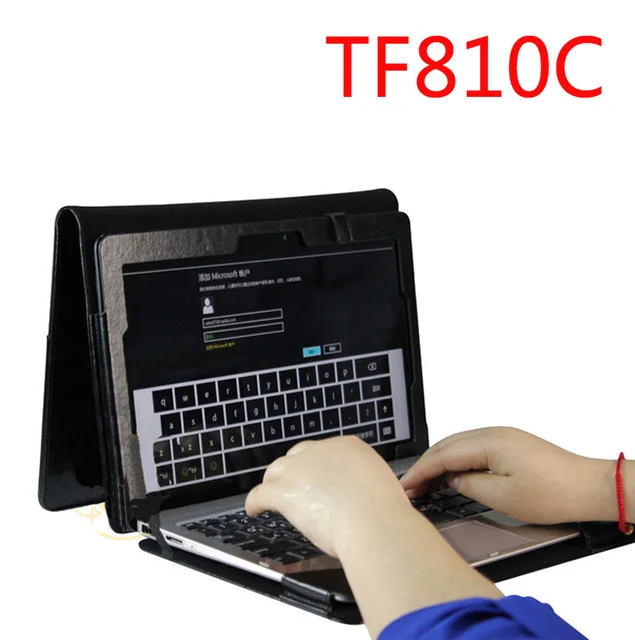 Best Price New Luxury 2in1 Leather Case With Detachable Keyboard Station Protective Cover For ASUS Vivotab Vivo Tab TF810 TF810C 11.6"