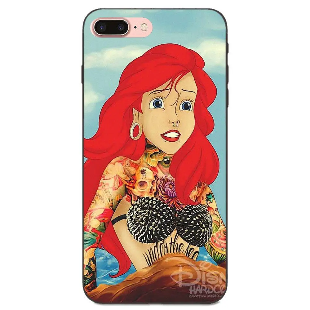 Attoo Punk Ариэль Русалочка мягкий чехол Аксессуары для Xiaomi Redmi Note 2 3 4 4A 4X5 5A 6 6A 7 Go Plus Pro