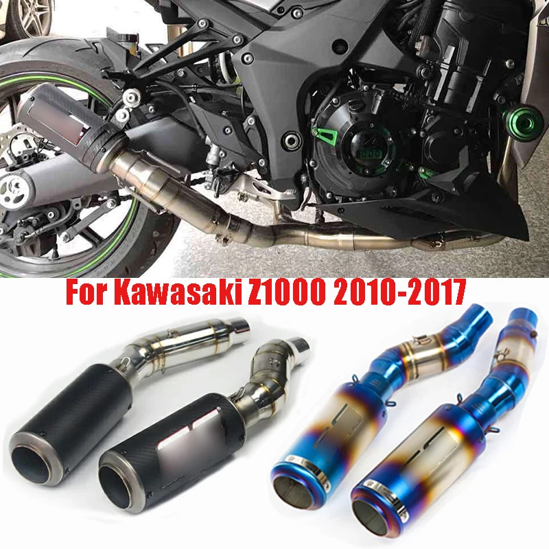 

Ninja1000 Z1000 Motorcycle Exhaust Muffler Mid Link Pipe Exhaust System Slip On Whole Set Pipe For Kawasaki Z1000 2010-2019