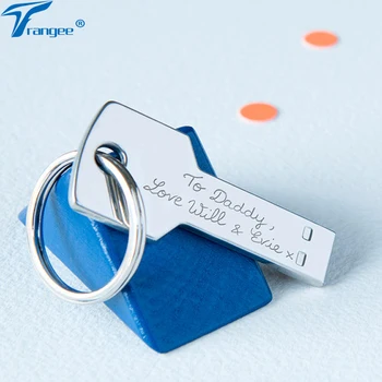 

Trangee Key USB Flash Drive 4GB 8GB Custom Logo Laser Printing usb stick 16GB 32GB pendrives pen drive usb 2.0 Pendrive
