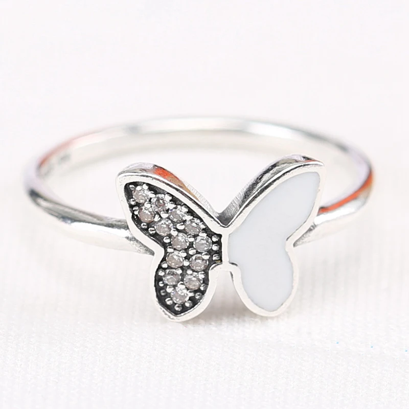 2016SpringClearPaveCZButterflyRingsForWomen925SterlingSilver