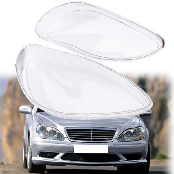 1Pair Car Clear Headlight head light lamp Lens Cover head light lamp Cover For Mercedes Benz W220 S600 S500 S320 S350 S280 199