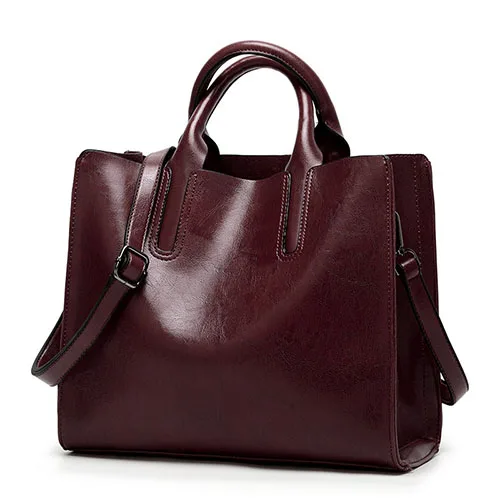Роскошная женская сумка, сумка из мягкой кожи, женская сумка-мессенджер, твердая зеленая Красная кожаная женская сумка через плечо - Цвет: Coffee