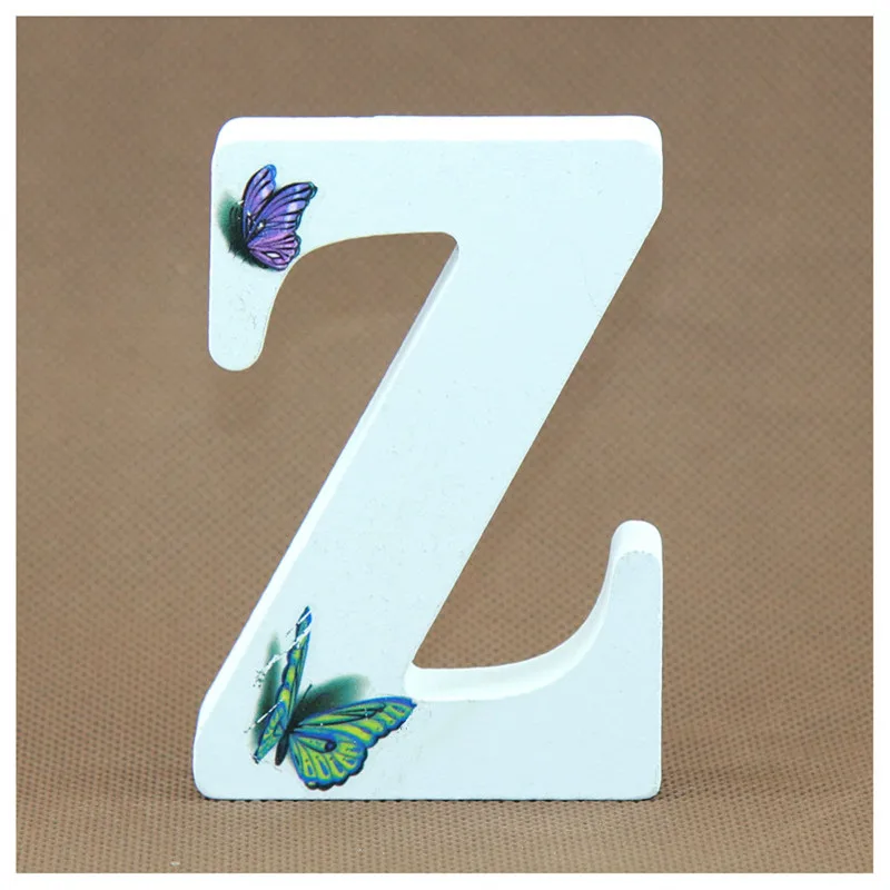 1 шт. 10X10 см деревянные буквы декоративные 3D бабочка алфавит слово дерево письмо имя дизайн искусство ремесла ручной работы свадьба DIY