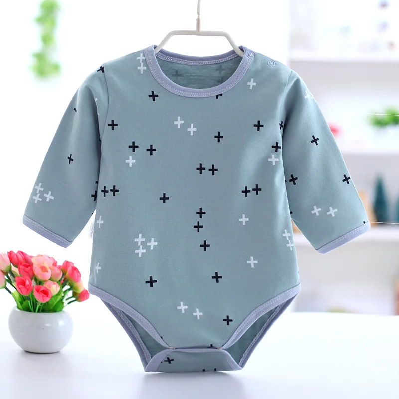 

Long sleeves baby Boys Infant jumpsuit Summer baby clothing solid color triangle Romper Bebe Newborn Body Baby Clothes 1-2Y