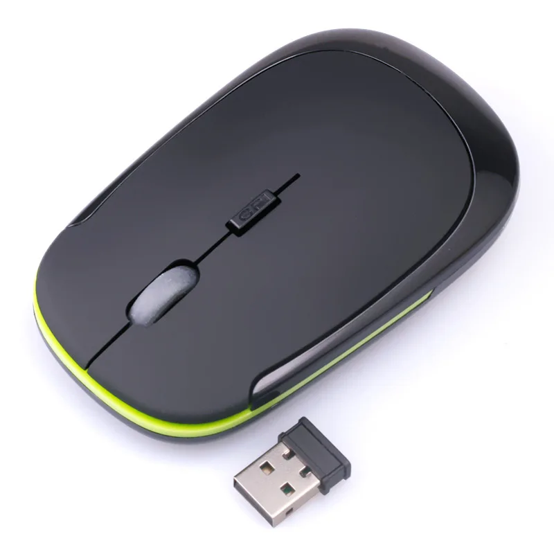 2.4GHz Wireless Mouse AAA Batteries Powered With USB Receiver Slim Mini Wireless Optical Mice