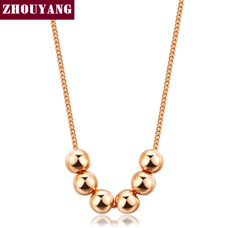 Buy Small Bead Ball Rose Gold Plated Pendant Necklace