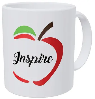 

Teacher Apple Inspire 11 Ounces Funny Coffee Mug
