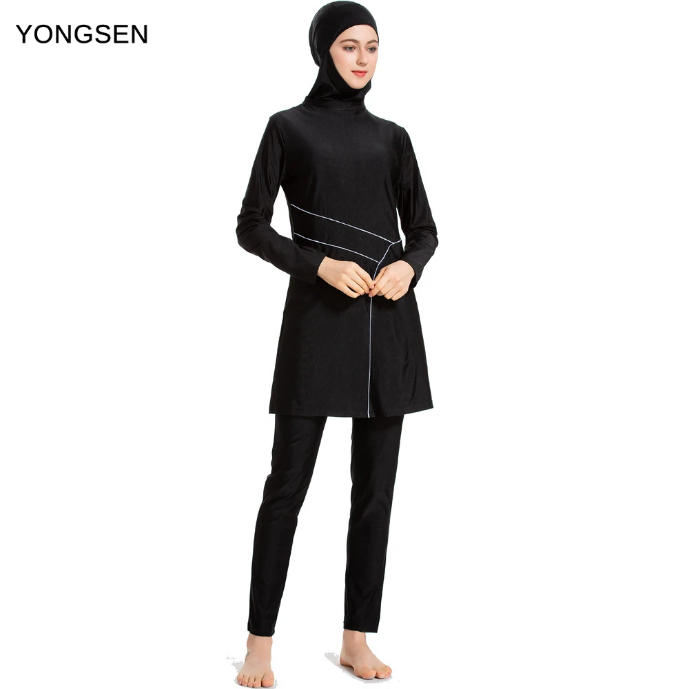 YONGSEN Women Modest Hijab Plus Size Burkinis Muslim Swimwear swimming clothes Islamic Wear Bathing Suit Beach Full Coverage Swi YONGSEN Women Modest Hijab Plus Size Burkinis Muslim Swimwear swimming clothes Islamic Wear Bathing Suit Beach Full Coverage Swi