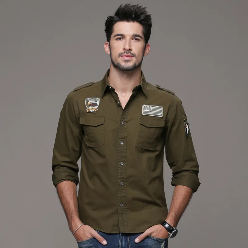 Aliexpress.com : Buy Military Style Mens Shirts Men Tactical Long ...