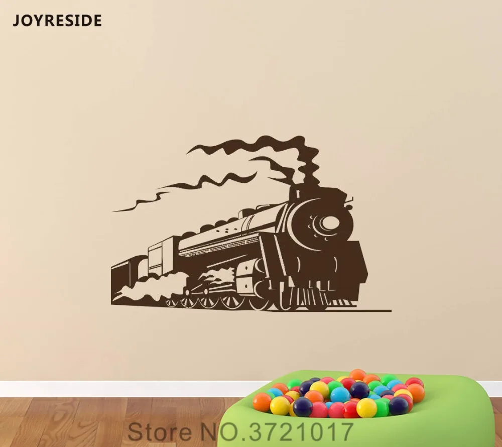 JOYRESIDE Cartoon Train Wall Decal Vinyl Nursery Decor For Kids