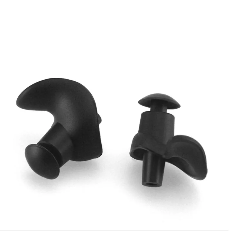 Водонепроницаемые затычки ушные для плавания силиконовые плавающие затычки для ушей для детей и взрослых 1 пара - Цвет: Черный