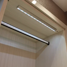 5 шт. светодиодный свет X Литиевая батарея светодиодный датчик тела 40 см длина PIR датчик под Светодиодная лампа в шкаф с переключателями