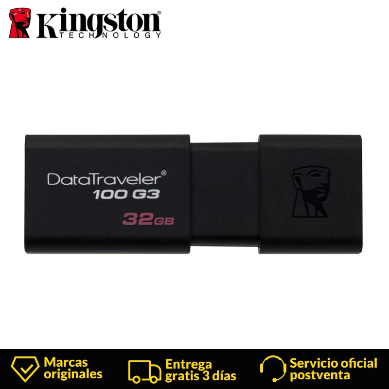 

Kingston Technology DataTraveler 100 G3 USB 32GB 3.0 (3.1 Gen 1) Computer USB flash drive USB Type-A connector 40 MB/s u disk