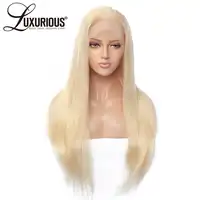 Blonde Color #613 Lace Front Human Hair Wigs With Transparent Lace 8"-26" Pre Plucked Brazilian Remy Human Hair Wig Can Be Dye