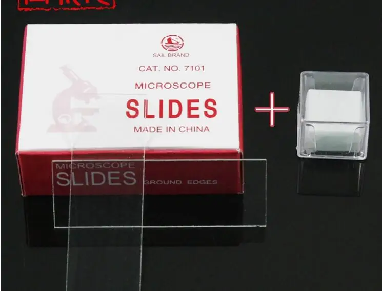 Glass slide 50 sheets coverslip 100 pieces microscope accessories