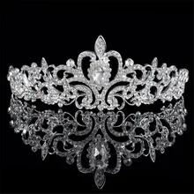 Великолепные свадебные аксессуары для волос, свадебная тиара, корона принцессы, диадемы и короны, австрийские кристаллы, сердце, украшения для свадебной вечеринки