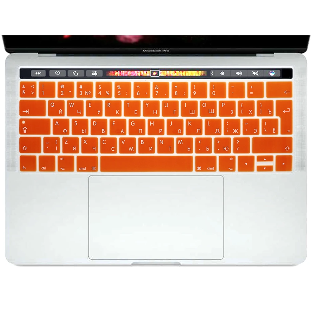 КРЗ русский прочная Обложка кожи силикон для Macbook Pro Touch Bar 13 "15" A1706 A1707 A1989 A1990 выпуска 2016 макет ЕС