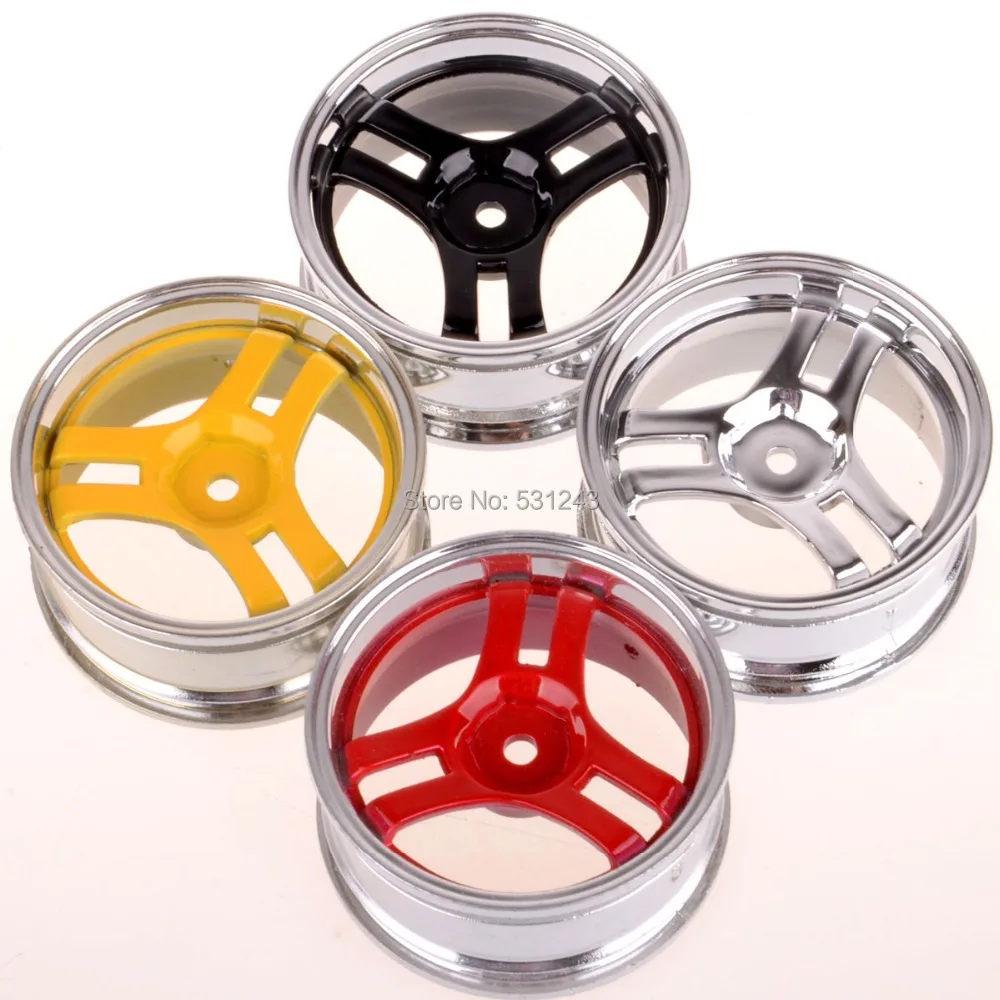 Buy 1/10 RC Model Car Wheel Rims Black, Yellow, Red