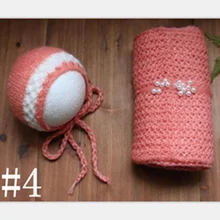 Мохеровый стрейч обертывание s Новорожденный ребенок реквизит для фотосъемки младенцев bebe fotografia аксессуары для фотосессии младенца обертывание с головной повязкой