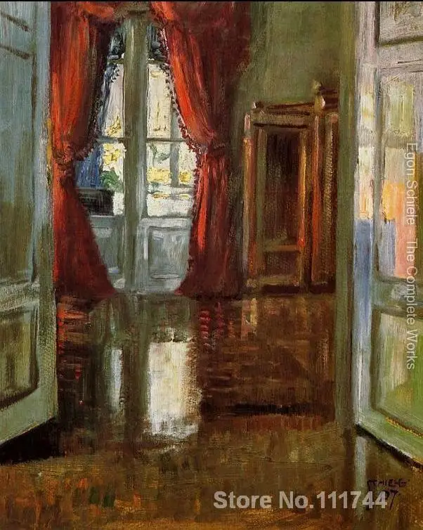 Современный вид искусства в квартире леопарда и Marie Czihaczek Egon Schiele картины холст