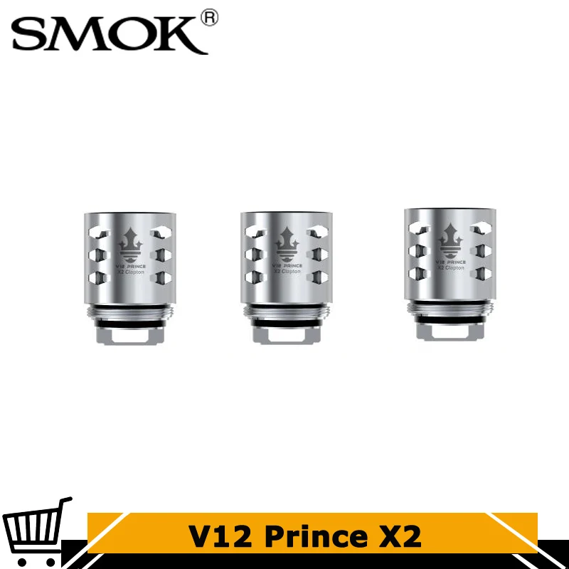 3 шт./лот SMOK V12 Prince X2 Clapton катушка 0.4ohm двойная головка электронная сигарета