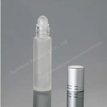 

3 pcs 10ml Roll on perfume bottle, 10 ml forsted clear essential oil roll on bottle, small frosted glass roller container